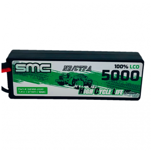 2S 5000mAH 100C Lipo HCL-HP 7.4V Hardcase - 50100-2S1P-SC5