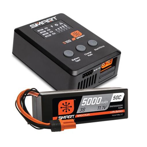 Smart Powerstage Surface Bundle: 5000mAh 3S 50C LiPo Battery (IC5) / 100W S100 Charger
