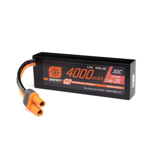 4000mAh 2S 7.4V 30C Smart LiPo G2 Hard Case: IC5 - SPMX-1087
