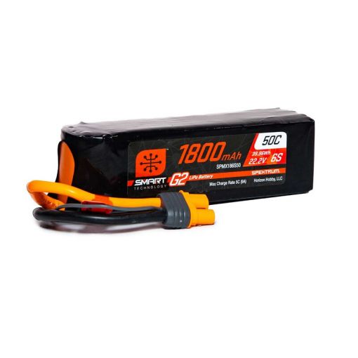 1800mAh 6S 22.2V Smart G2 LiPo 50C; IC3