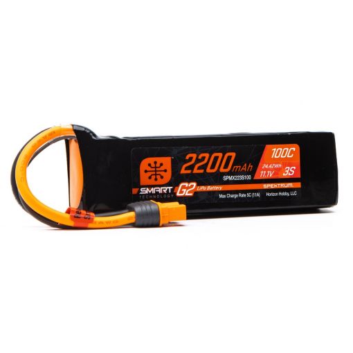 2200mAh 3S 11.1V Smart G2 LiPo 100C; IC3