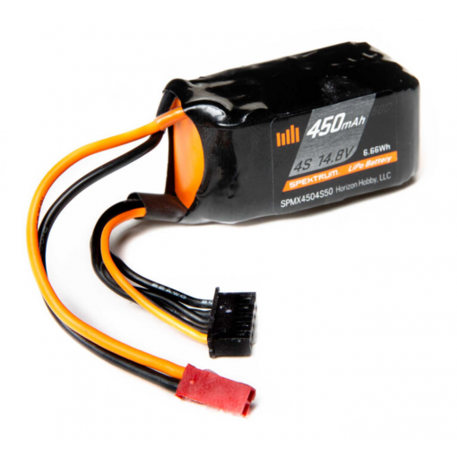 450mAh 4S 14.8V 50C LiPo Battery; JST -SPMX4504S50
