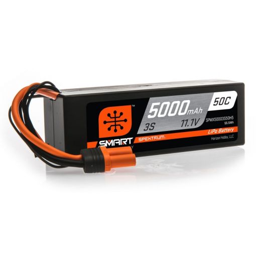 5000mAh 3S 11.1V 50C Smart LiPo Hardcase; IC5 - SPMX50003S50H5