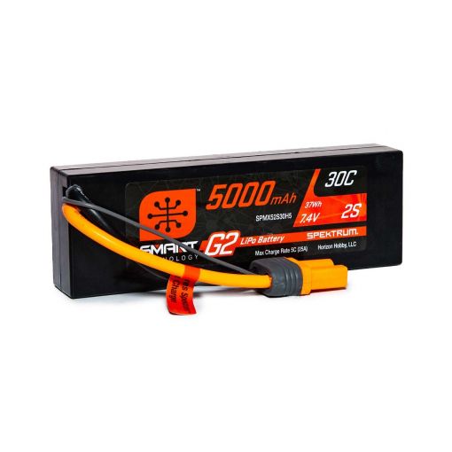 5000mAh 3S 11.1V Smart G2 LiPo 30C Hard Case; IC3