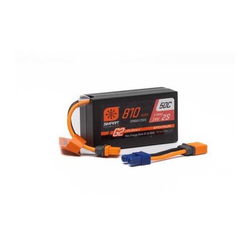 810mAh 2S 7.4V Smart G2 50C LiPo; IC2