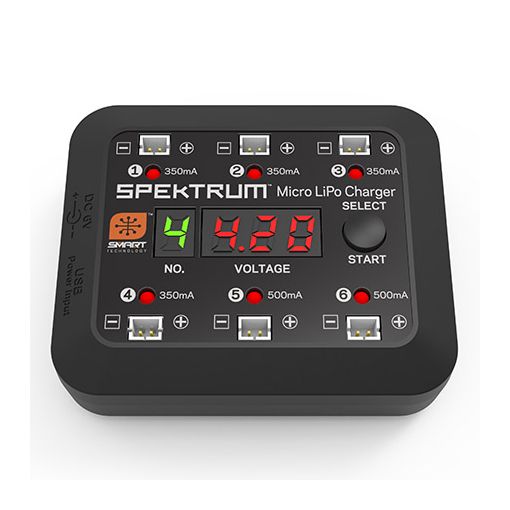 Micro 6 Port DC/USB 1S LiPo Charger - SPMXC1060