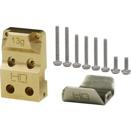 Brass Diff Cover w/ SS skid plate SCX24