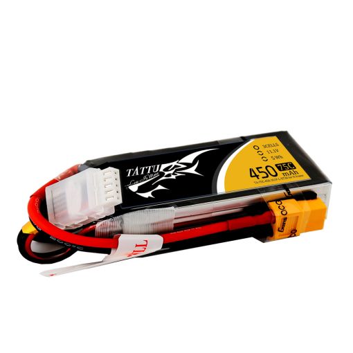 450mAh 3S1P 11.1V 75C LiPo XT30 Plug Soft Case - Tattu