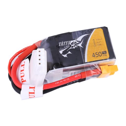 450mAh 3S1P 11.1V 75C LiPo XT30 Plug Soft Case