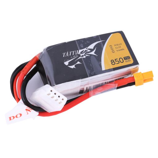 850mAh 3S1P 11.1V 75C LiPo XT30 Plug Soft Case