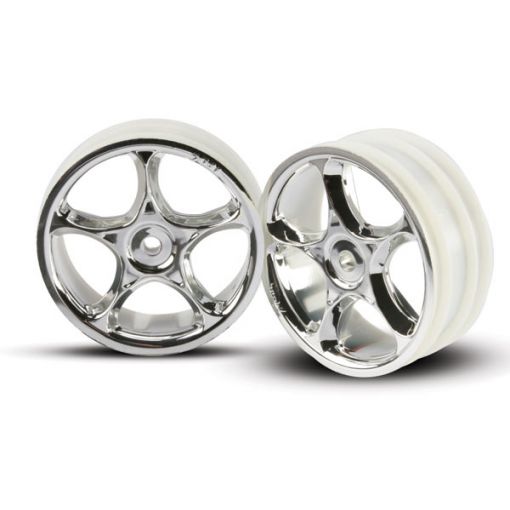 Traxxas Wheels, Tracer 2.2'' (chrome) (2) (Bandit front)