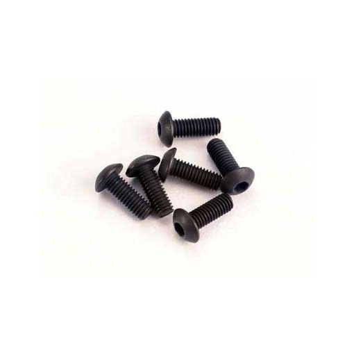 3x8mm Button Head Hex Screw (6) - TRA2576