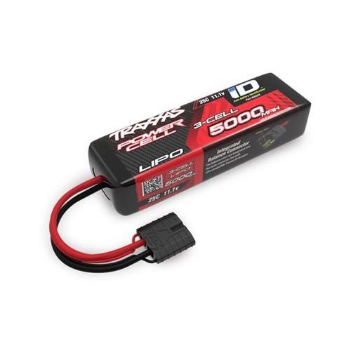 Traxxas 5000mAh 3S 11.1V 25C LiPo iD Connector Soft Case 135x29x44mm - TRA2832X