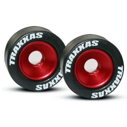 Wheels, aluminum (red-anodized) (2)/ 5x8mm ball bearings