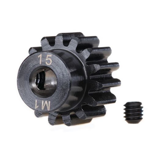 Traxxas Gear, 15-T Pinion (Machined) (1.0 Metric Pitch) (Fits 5m) - TRA6487R