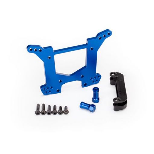 Shock tower, rear, 7075-T6 aluminum (blue-anodized)