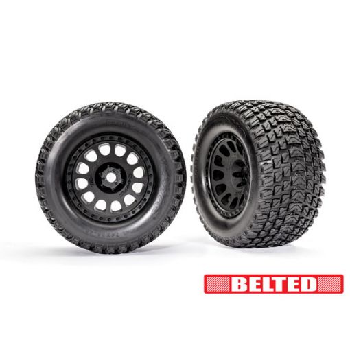 Traxxas Premount XRT® Black Wheels with Gravix™ Belted Tires - TRA7862