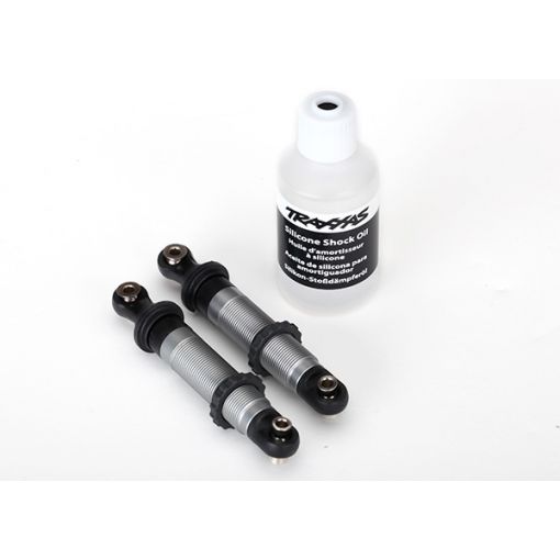 Shocks, GTS, silver aluminum (assembled with spring retainer) - TRA8260