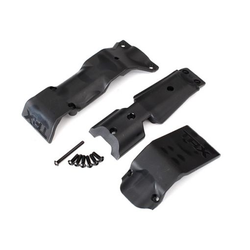 Traxxas Skid plate set, front/ skid plate, rear/3x10 BCS (6)/ 3x30 BCS (1) (fits #8629 & 8630 bulkheads) - TRA8637