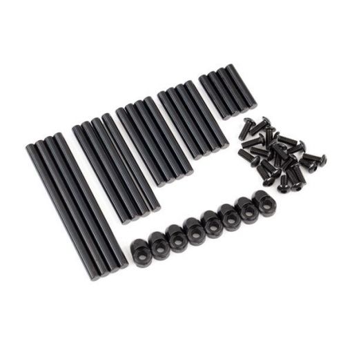 Traxxas Suspension pin set, complete (hardened steel), 4X64mm (4), 4X22mm (4), 4X38mm (4), 4X33mm (4), 4X47mm (4)/ 3X8mm BCS (14)/ 3X6mm BCS (4)/ retainers (8) - TRA8940X