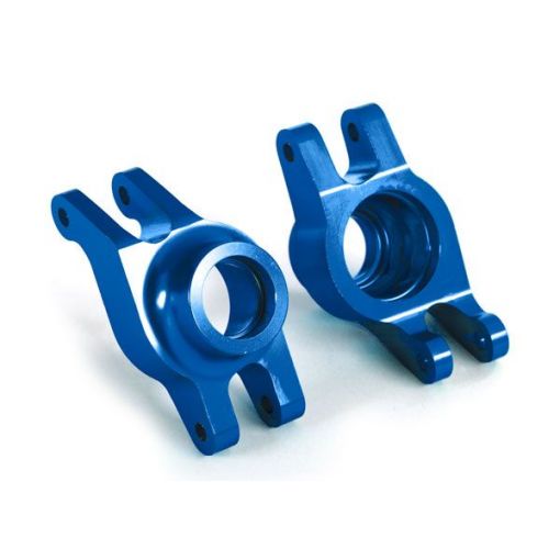 Carriers, stub axle (blue-anodized 6061-T6 aluminum)