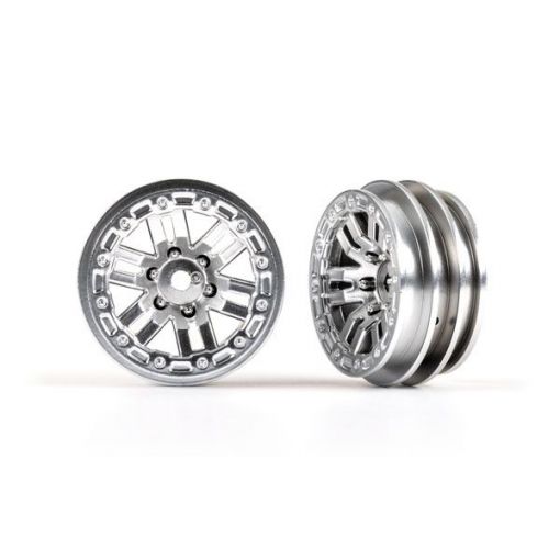Traxxas Wheels, 1.0' (satin chrome) (2) - TRA9768-SATIN