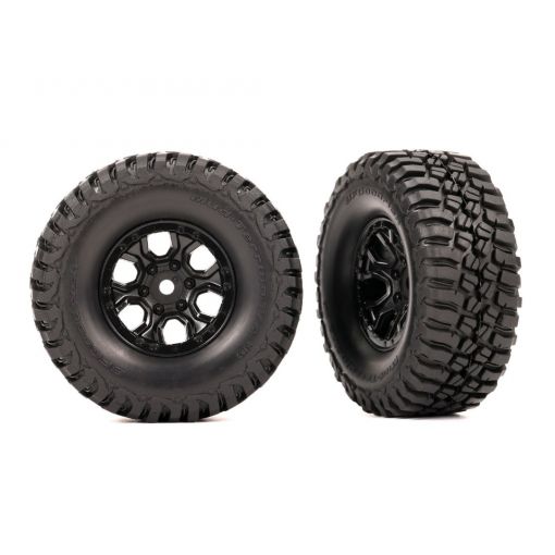 Traxxas Tires & Wheels, Premounted (Black 1.0'', BFGoodrich) - TRA9774