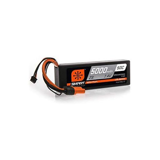 5000mAh 2S 7.4V 50C Smart LiPo Hardcase; IC3 - SPMX50002S50H3