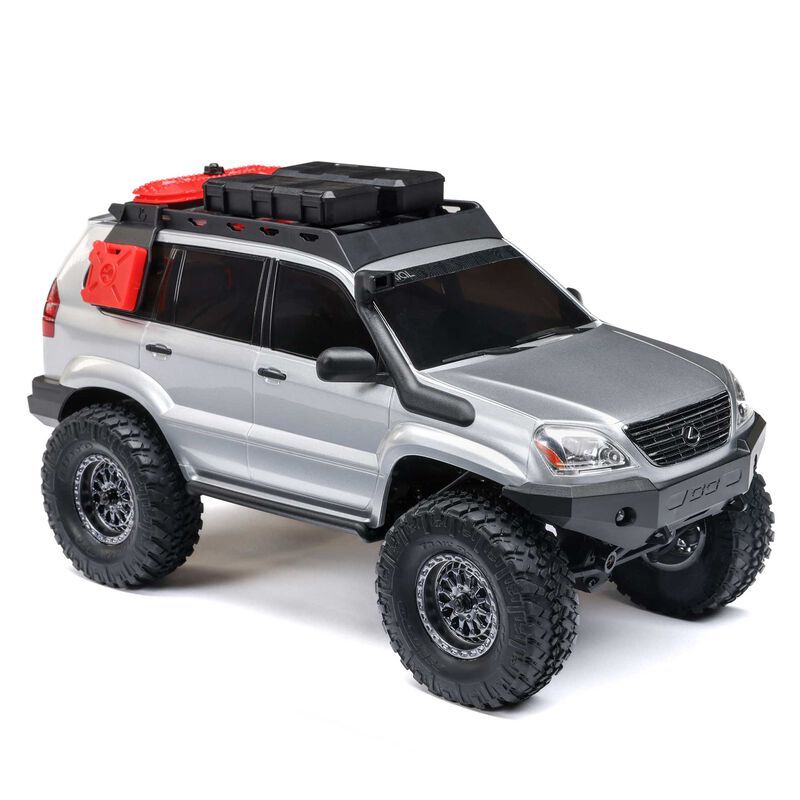 1/24 Lexus GX470 - Silver - SCX24 4X4 RTR Brushed Rock Crawler (Battery & Charger Included) - AXI-1532T2