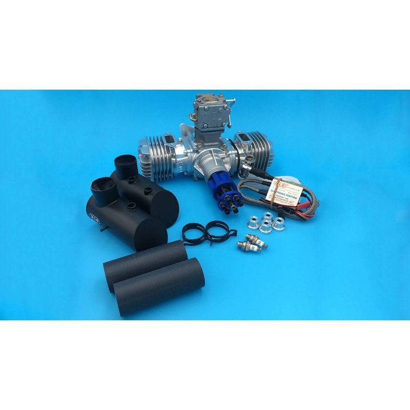 DLE-130cc Twin Gas Engine w/Ignition and Mufflers
