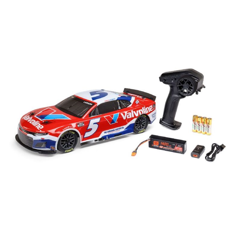 Losi 1/12 NASCAR RC Racecar Kyle Larson No. 5 2025 Valvoline Chevrolet Camaro ZL1 2S AWD RTR Brushed On-Road (B&C Incl.), Red - LOS1122505