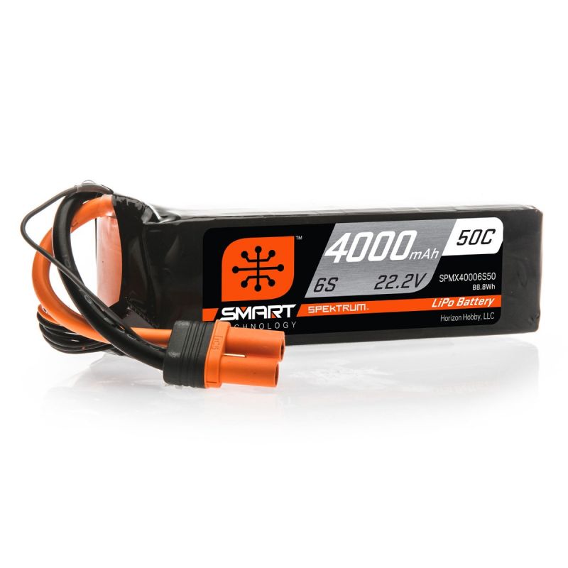 4000mAh 6S 22.2V 50C Smart LiPo Battery; IC5 - SPMX40006S50