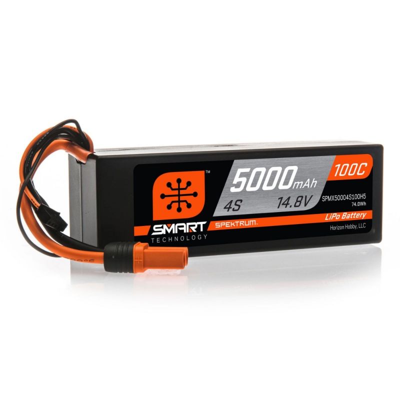 5000mAh 4S 14.8V 100C Smart LiPo Hardcase; IC5 - SPMX50004S100H5