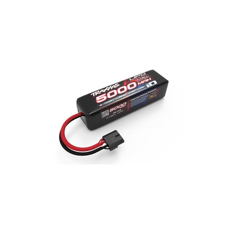 Traxxas 5000mAh 4S 14.8V 25C LiPo iD Plug Soft Case (Long) 155x34x45mm - TRA2889X