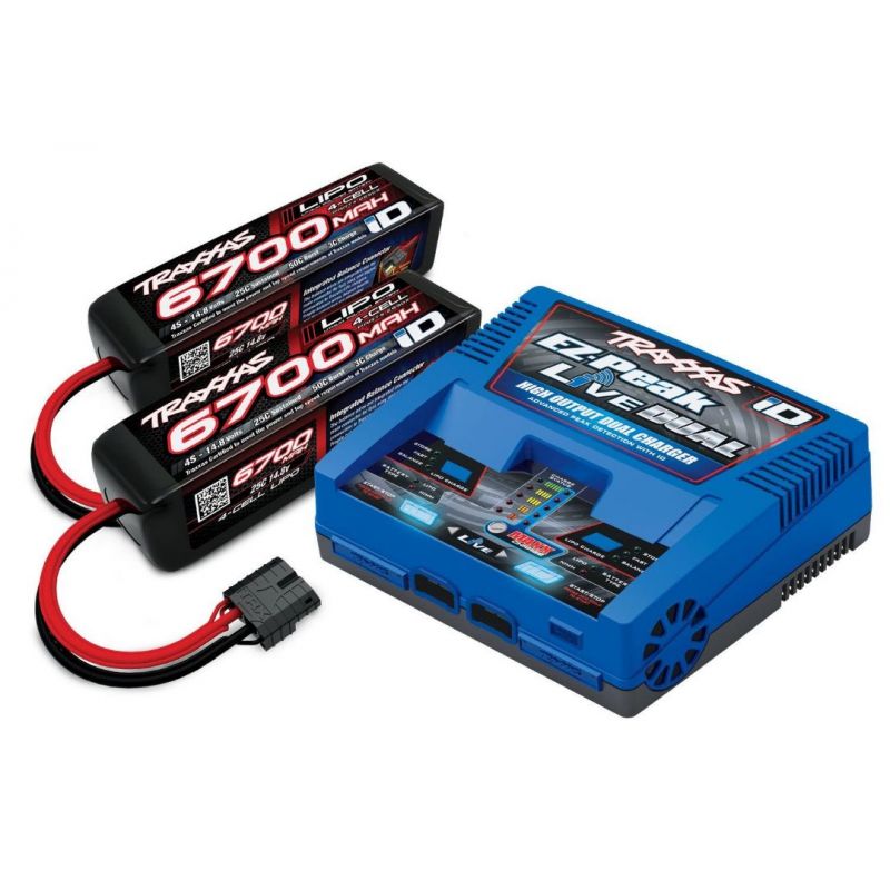 Traxxas EZ-Peak Dual Live 4S Completer Pack with 2 6400mAh LiPos - TRA2997
