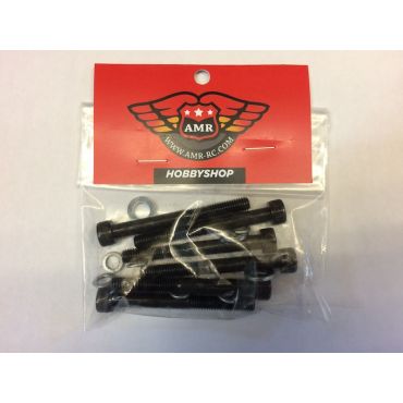M6 x 55 mm - Prop Bolts Sets Washer Lock Nuts - 6 bolts - DLE170