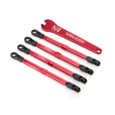 Toe links, aluminum (red-anodized) Assembled with Rod En