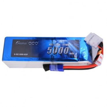 5000mAh 6S1P 22.2V 45C Lipo Battery Pack EC5 plug