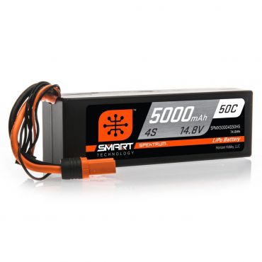 5000mAh 4S 14.8V 50C Smart LiPo Hardcase; IC5 - SPMX50004S50H5